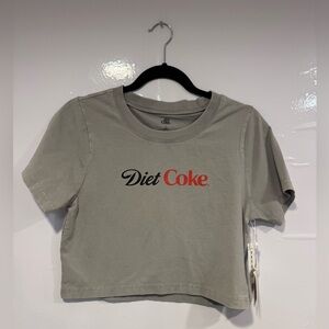 NWT Pacsun Diet Coke grey crop tee